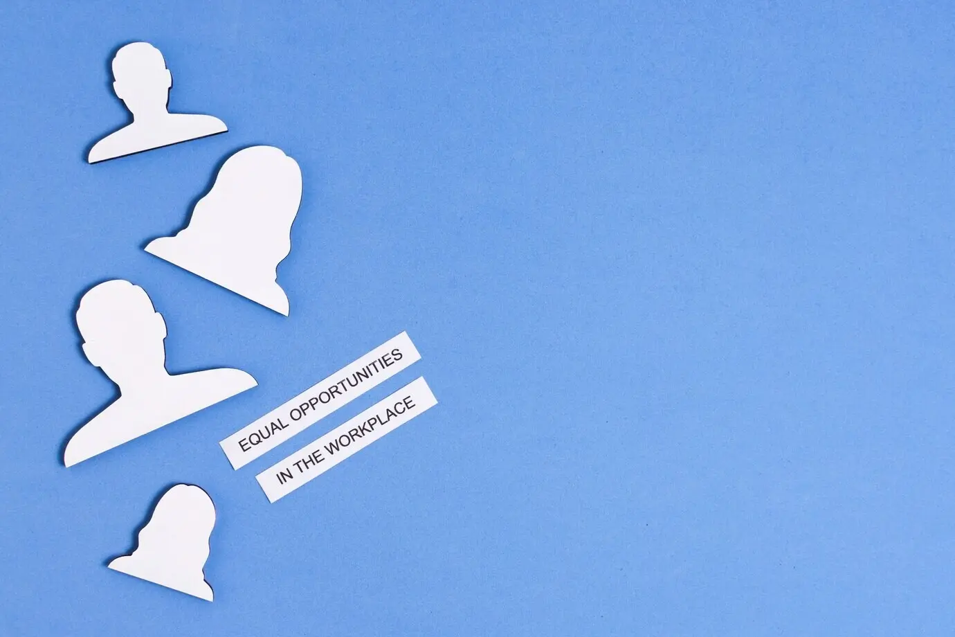 Chancengleichheit am Arbeitsplatz und Platz für Text